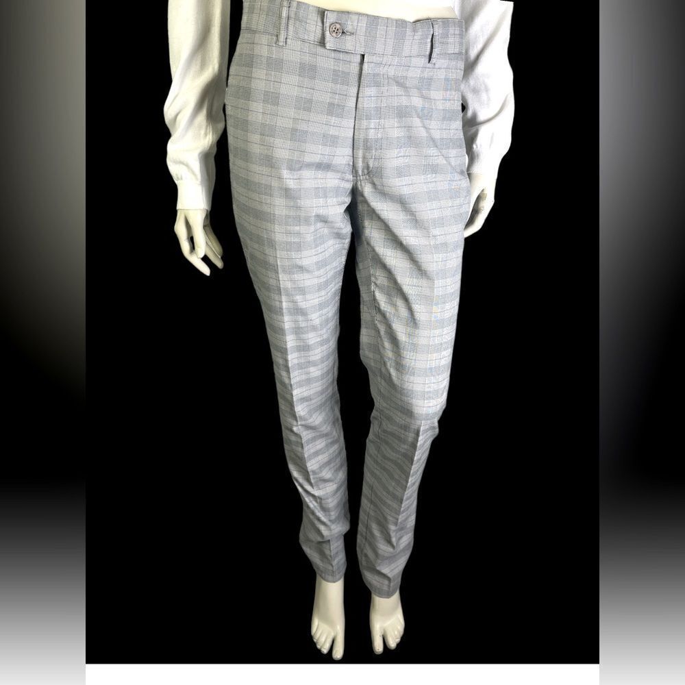 Merc London Flat Front Plaid Pants 30/34 (Approx. Sz. 6L) Excellent Condition
